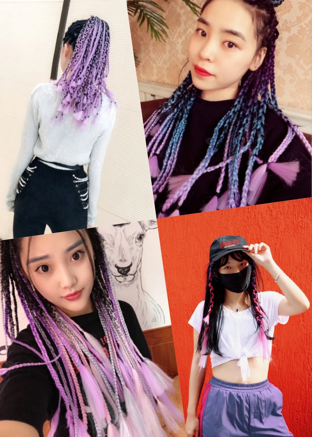 VERVES 24 inch Synthetic Jumbo Braid Ombre Color Braiding Hair 100g/pcs Extension Braids KaneKalon for Asian Women Red Pink Blue thumbnail 5