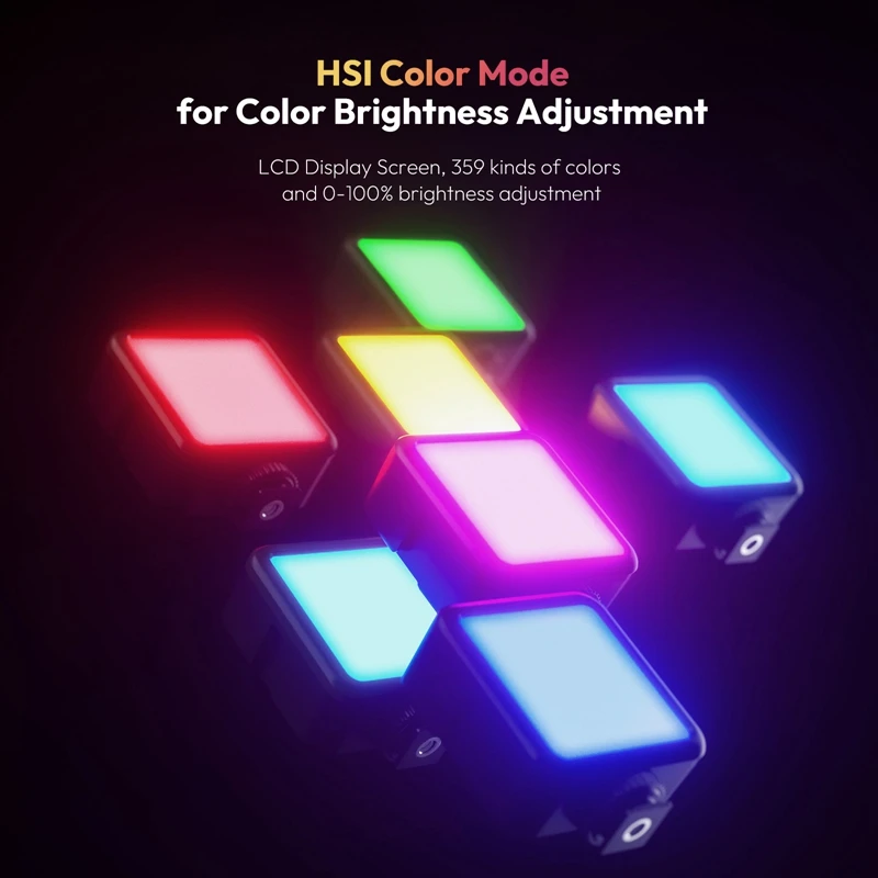 Ulanzi VL49 RGB Video Lights Mini LED Camera Light 2000mAh Rechargable LED Panel Lamp Photo Video Lighting for Youtube Tik tok thumbnail 2