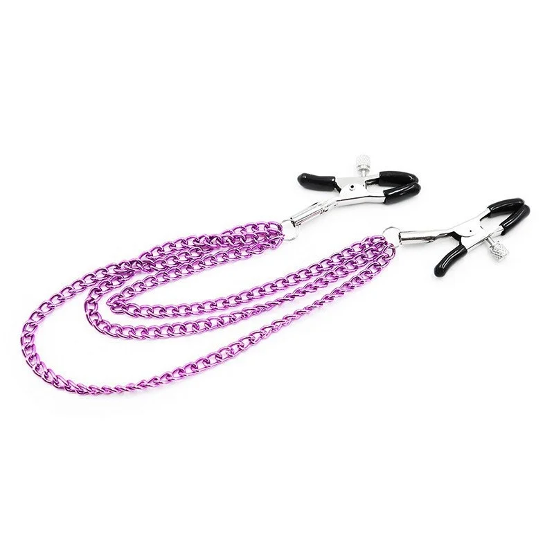 Metal Chain Nipple Milk Clips Breast Massage Clamps Adult Fetish Flirting Teasing Erotic Gadgets Bdsm Slave Sex Toys For Couples thumbnail 4