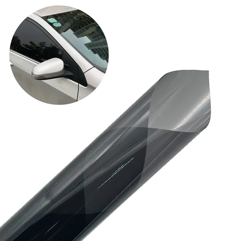 Multi-size Black Car Window Film Roll Car Auto Home Self Adhesive Glass Tint Privacy UV Protector Window Sticker Sun Shade Film thumbnail 2