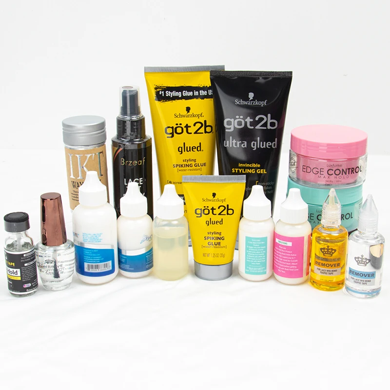 Hair Care Kit Wig Glue Wax Stick Adhesives Remover Lace Tint Mousse Melting Spray Edge Control Wig Installation Set Ultra Hold thumbnail 6