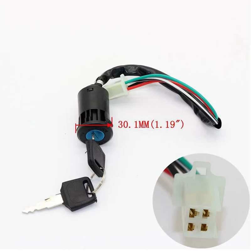 Universal Motorcycle Motorbike Lgnition Switch Key Electric Door Lock Fit For Yamaha DT125 RTZR125 FZR400 thumbnail 3