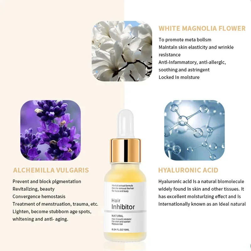 Permanent Hair inhibition Serum Painless Hair Remover Armpit Legs Arms Hair Growth Inhibitor Beauty Skin Care Body Essential Oil thumbnail 5