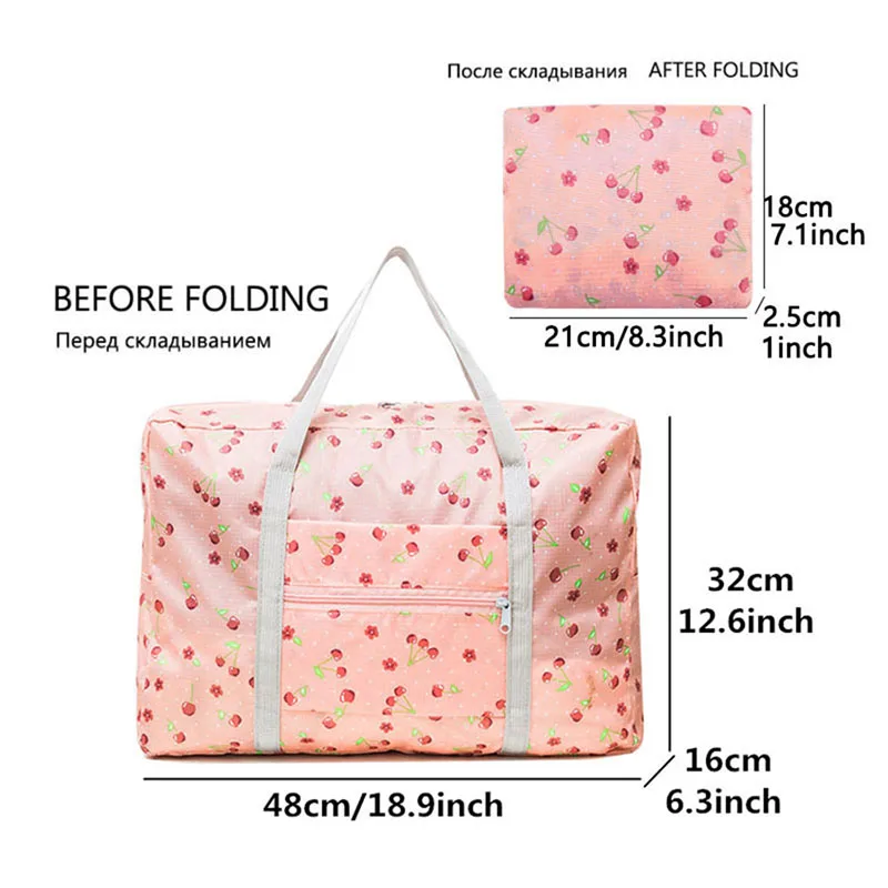 Foldable Travel Bags Nylon Large Capacity Bag Luggage WaterProof Handbags Women Men Travel Storage Clothes Packaging Organizer thumbnail 2