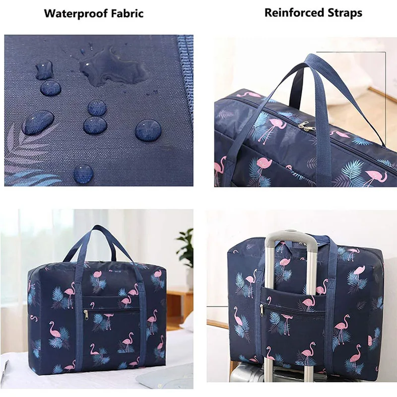 Foldable Travel Bags Nylon Large Capacity Bag Luggage WaterProof Handbags Women Men Travel Storage Clothes Packaging Organizer thumbnail 4