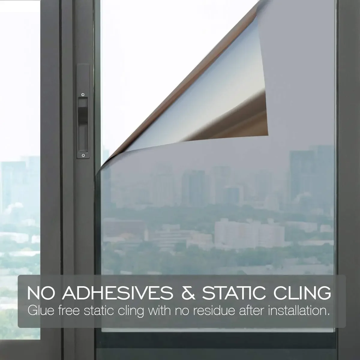 Multi-size One Way Mirror Window Film Privacy Sun Blocking Glass Sticker Heat Control Reflective Film Self Adhesive Window Tint thumbnail 3