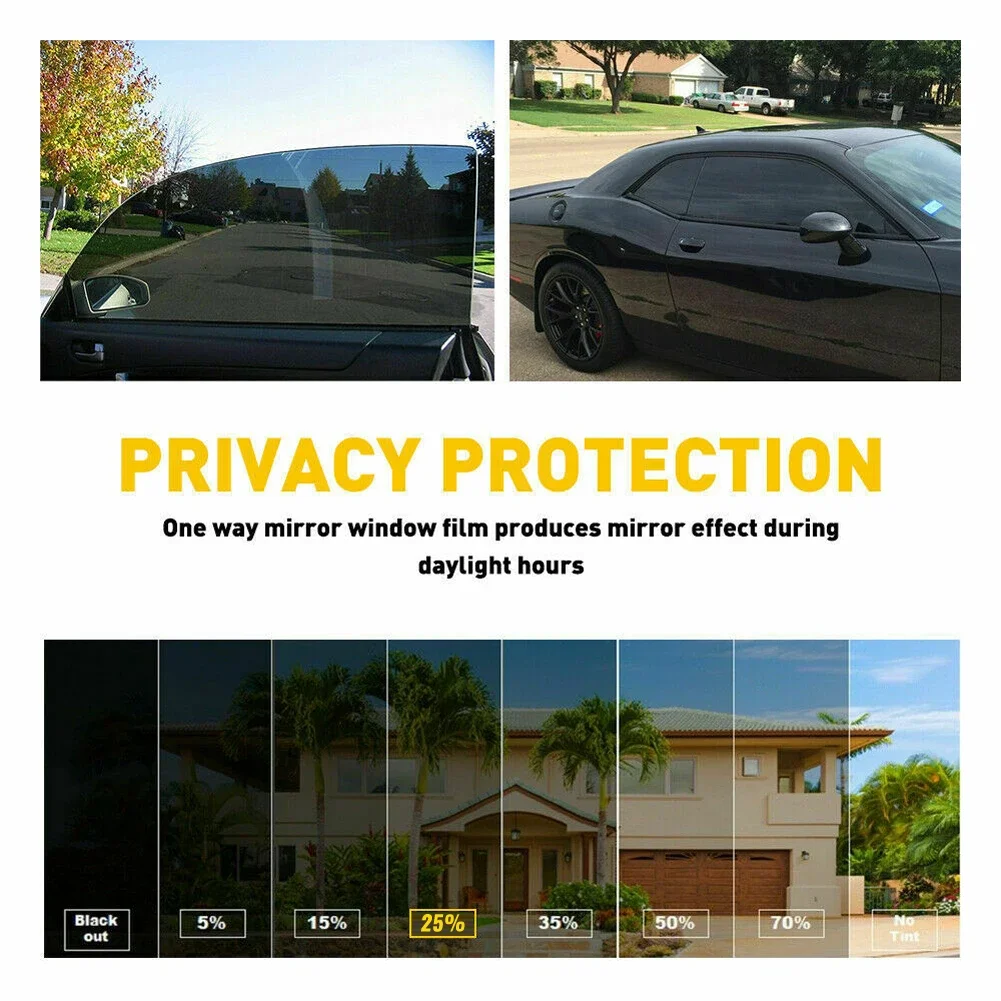 3/5m Black Car Window Foils Tint Tinting Film Car Auto Home Decorate Window Glass Film Solar UV Protector Window Sticker Films thumbnail 5