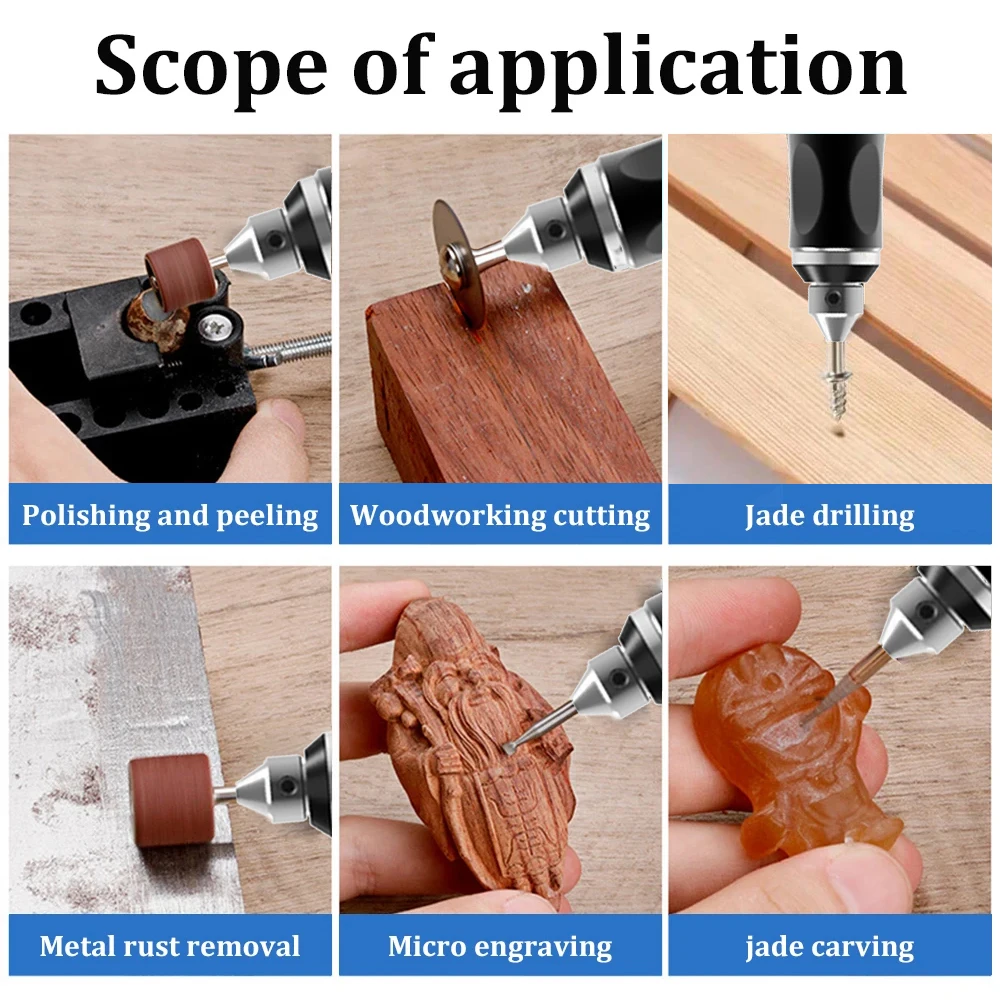 JANGKLIFE USB Rechargeable Rotary Tool Kit Woodworking Carving Pen DIY Crafts Carving, Toy Figures DIY thumbnail 4