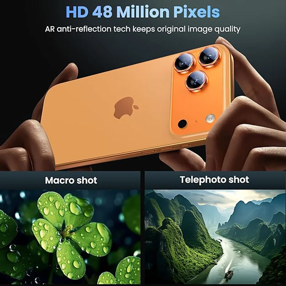 For IPhone 17 15 16 Pro Max Camera Lens Protector Glass Metal Ring Easy Installation Cover For Iphone 16 17 Pro Max Accessories thumbnail 3