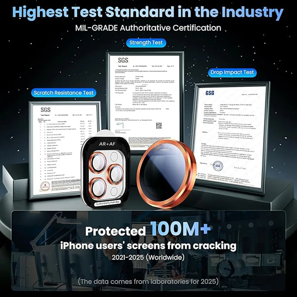For IPhone 17 15 16 Pro Max Camera Lens Protector Glass Metal Ring Easy Installation Cover For Iphone 16 17 Pro Max Accessories thumbnail 5