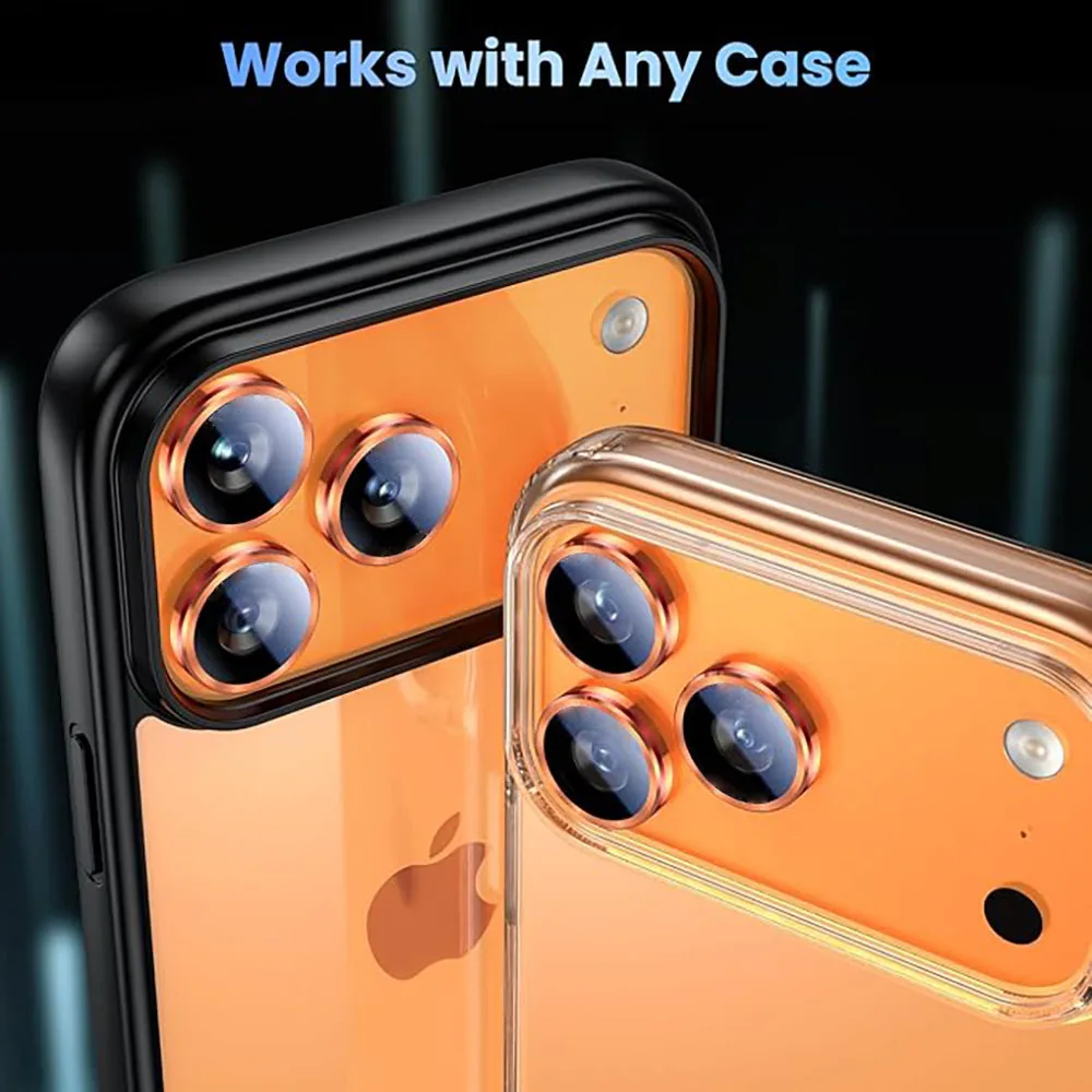 For IPhone 17 15 16 Pro Max Camera Lens Protector Glass Metal Ring Easy Installation Cover For Iphone 16 17 Pro Max Accessories thumbnail 4