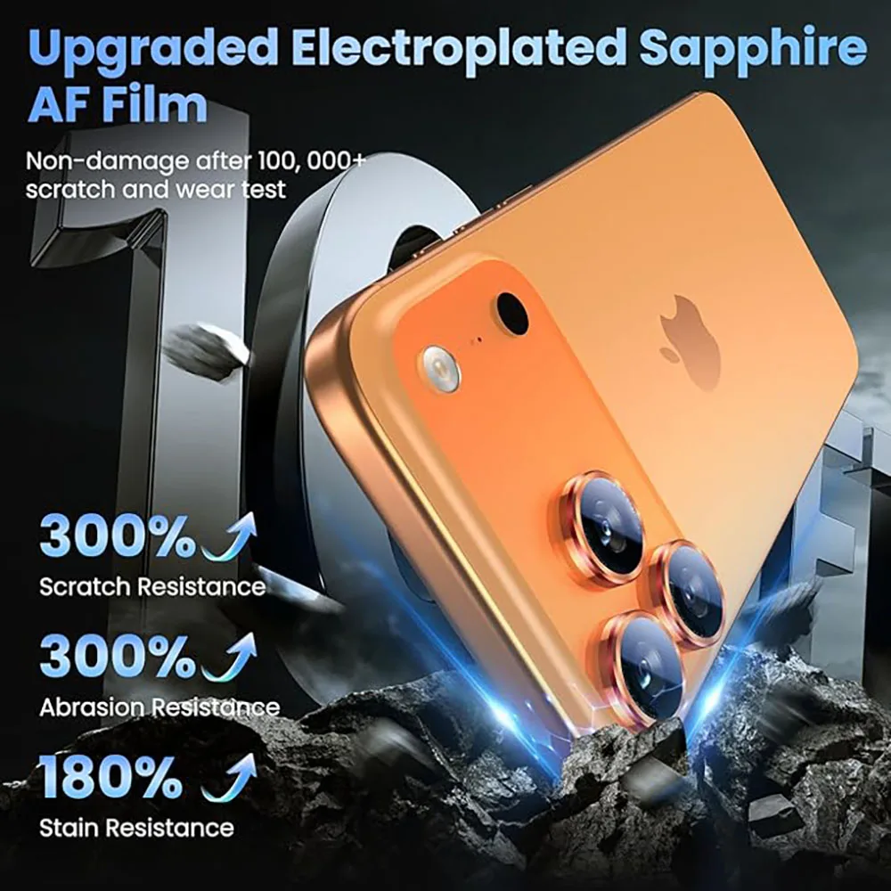 For IPhone 17 15 16 Pro Max Camera Lens Protector Glass Metal Ring Easy Installation Cover For Iphone 16 17 Pro Max Accessories thumbnail 2