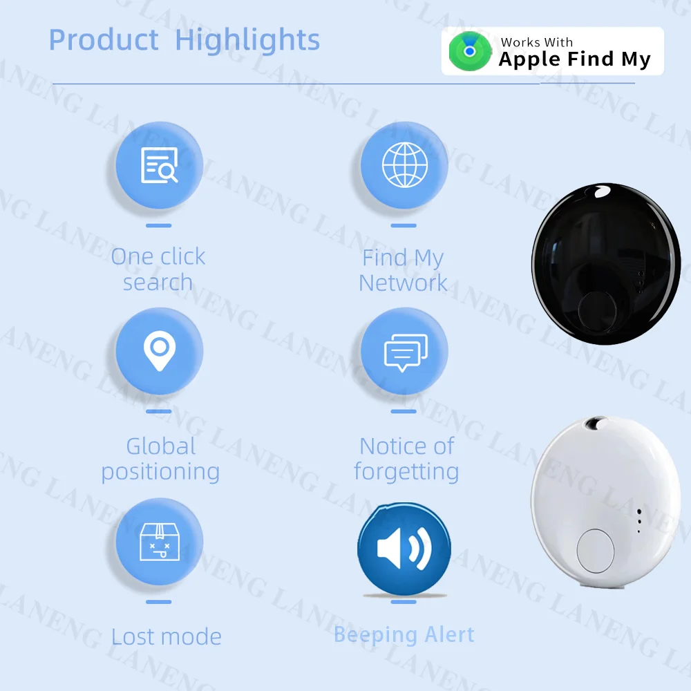 GPS IP67 MFI For Apple Tracker Smart Air Tag Child Key Pet Car Vehicle Lost Tracker Battery Life About 365 Day Bluetooth Tracker thumbnail 6