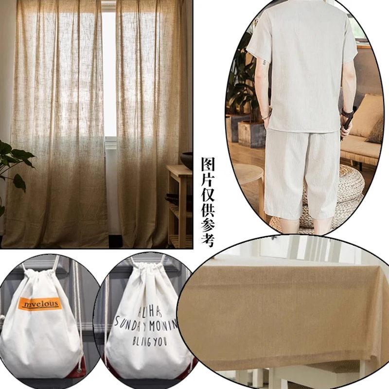 150x200cm/150x50cm  Cotton Linen Woven Fabric For Embroidery Practice Fabric ,Curtains, Tables Decoration Handmade DIY Cloth thumbnail 2