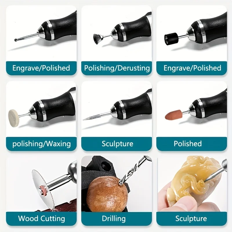 JANGKLIFE USB Cordless Rotary Tool Kit Woodworking Engraving Pen DIY For Jewelry Metal Glass Mini Wireless Drill thumbnail 6