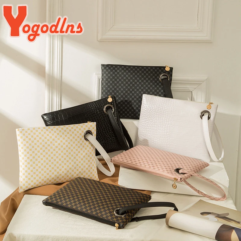 Yogodlns Women Wristlet Bag PU Leather Envelope Bag Shopping Totes Traveling Portable Purse Clutch Wallet Ladies Pattern HandBag thumbnail 4