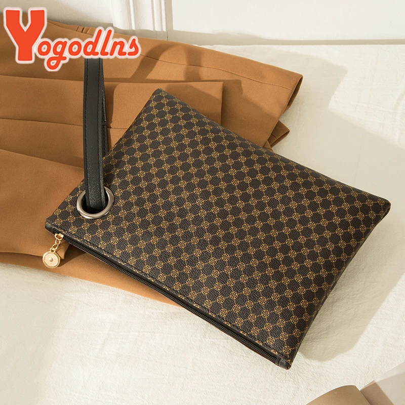 Yogodlns Women Wristlet Bag PU Leather Envelope Bag Shopping Totes Traveling Portable Purse Clutch Wallet Ladies Pattern HandBag thumbnail 5