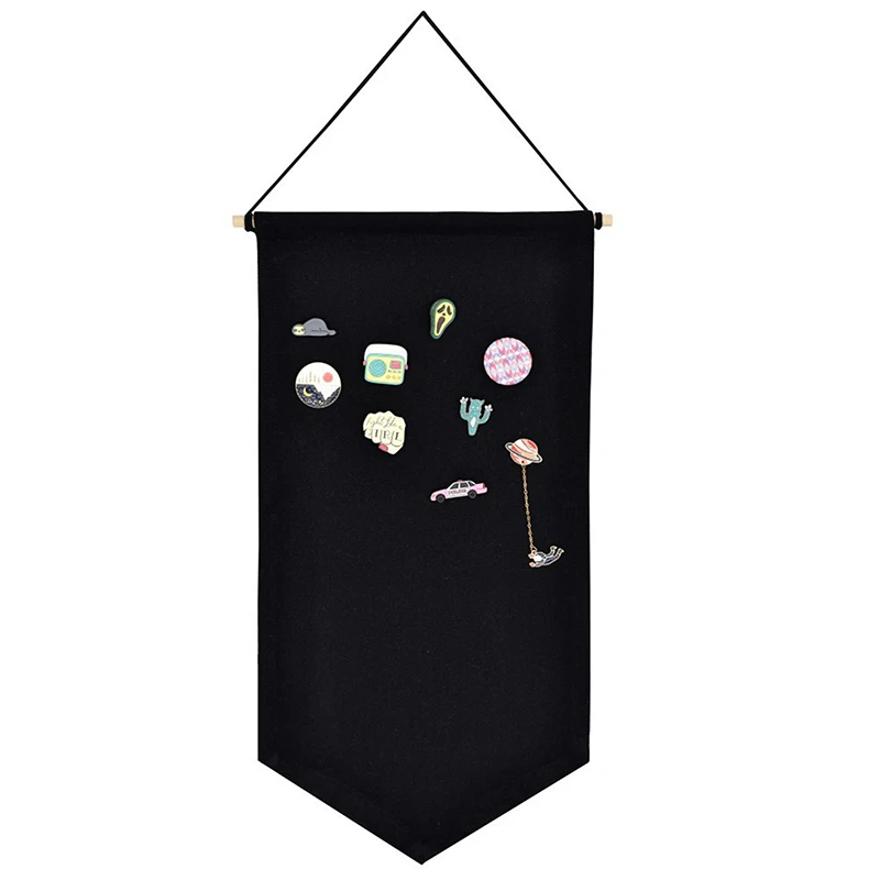 Badge Storage Display Clothe Hanging Wall Triangle Flag Brooch Board Large Brooch Storage Commemorative Box Pin Gift Collection thumbnail 6