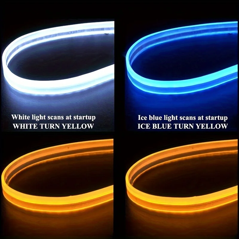 2Pcs Motorcycle Decoration Strip Motor Brake Flowing Light Turn Signal Lamp LED Daytime Running Lights Tail Light DRL Waterproof thumbnail 5