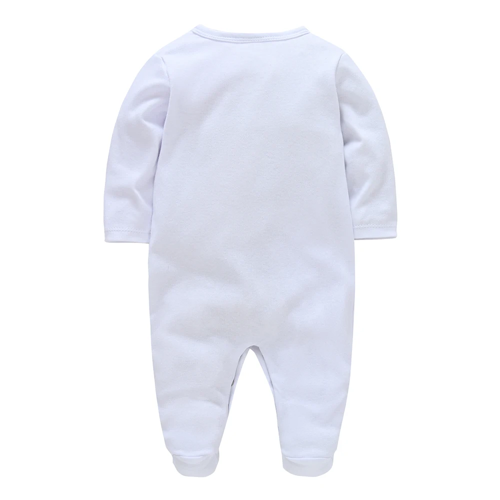 4PCS/lot White Baby Clothes Set Boys Roupa de bebes Baby Girls Clothing Plain Baby Clothing Sets Rompers Newborn Cotton 0-9M thumbnail 4