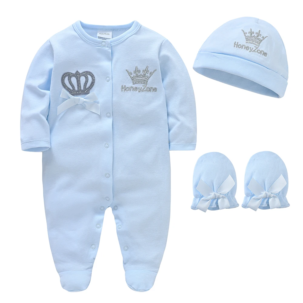 4PCS/lot White Baby Clothes Set Boys Roupa de bebes Baby Girls Clothing Plain Baby Clothing Sets Rompers Newborn Cotton 0-9M thumbnail 3