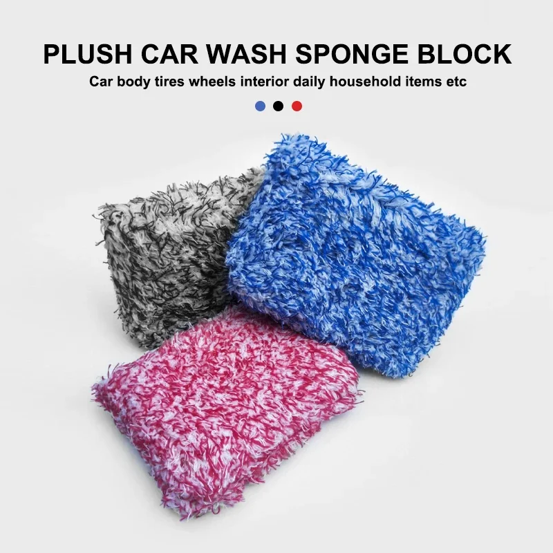 SEAMETAL Car Wash Microfiber Car Washer Sponge Car Care Detailing Brushes Washing Towel Sponge Block Car Cleaning Products thumbnail 3