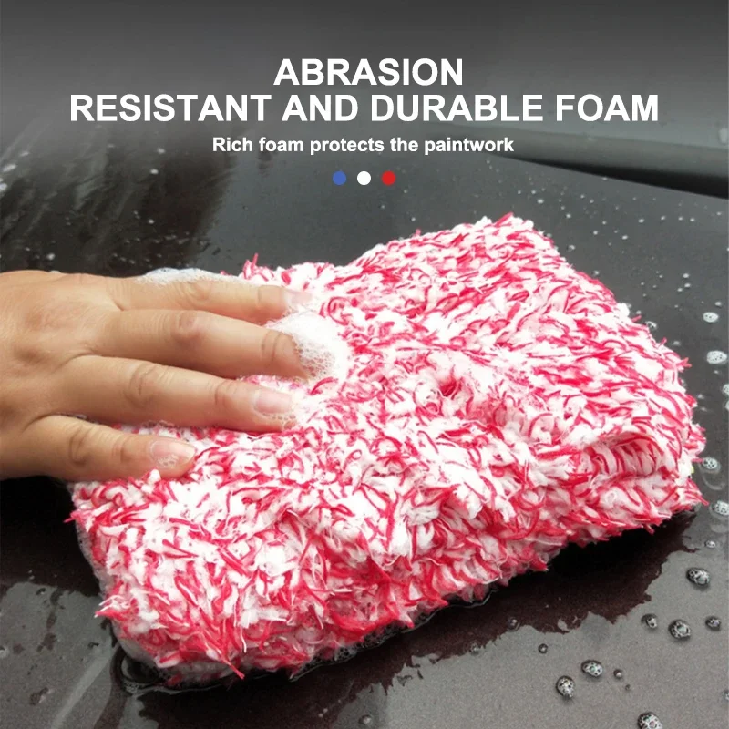 SEAMETAL Car Wash Microfiber Car Washer Sponge Car Care Detailing Brushes Washing Towel Sponge Block Car Cleaning Products thumbnail 4