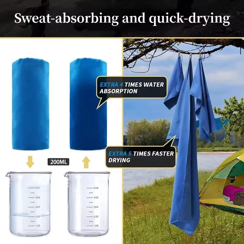 Quick-Drying Sports Towel 40x80CM Blue Grey Green Orange Swimming Gym Fitness Camping Running Beach Washcloth Towels thumbnail 5