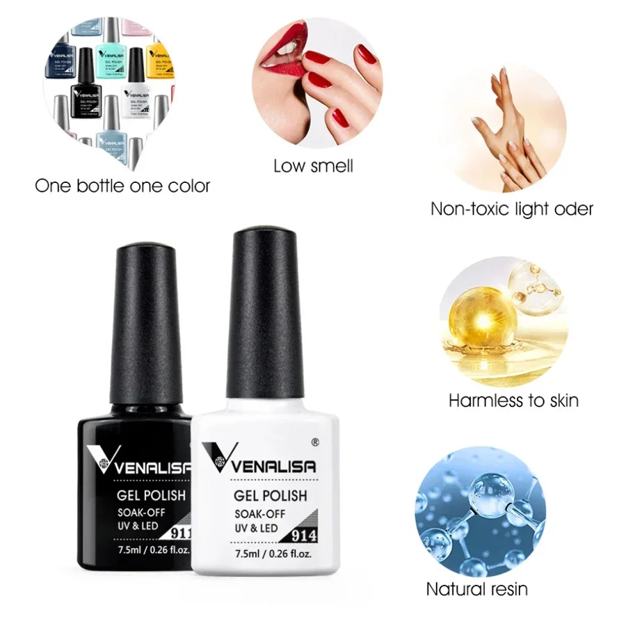 Venalisa 7.5ml Fashion Shiny Soak Off UV Gel Nail Gel Polish Cosmetics Nail Art Manicure Nails Gel Polish Tips Nail Varnish thumbnail 5