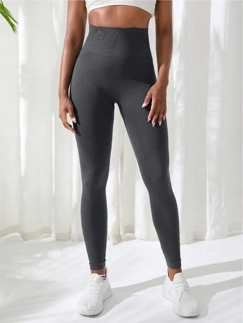 Women Pants Gym Yoga Seamless Sports Clothes Stretchy High Waist Athletic Exercise Fitness Leggings thumbnail 5