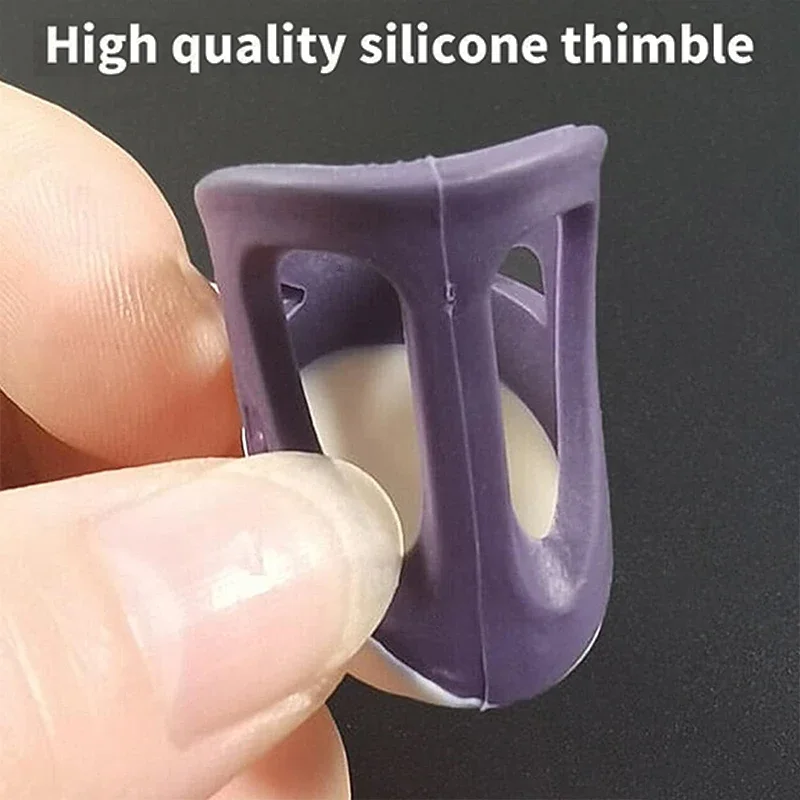 Silicone Thimbles Finger Tips Protector Anti-Slip Finger Covers Hand Cross-stitch Sewing DIY Tools Household Sewing Accessories thumbnail 2