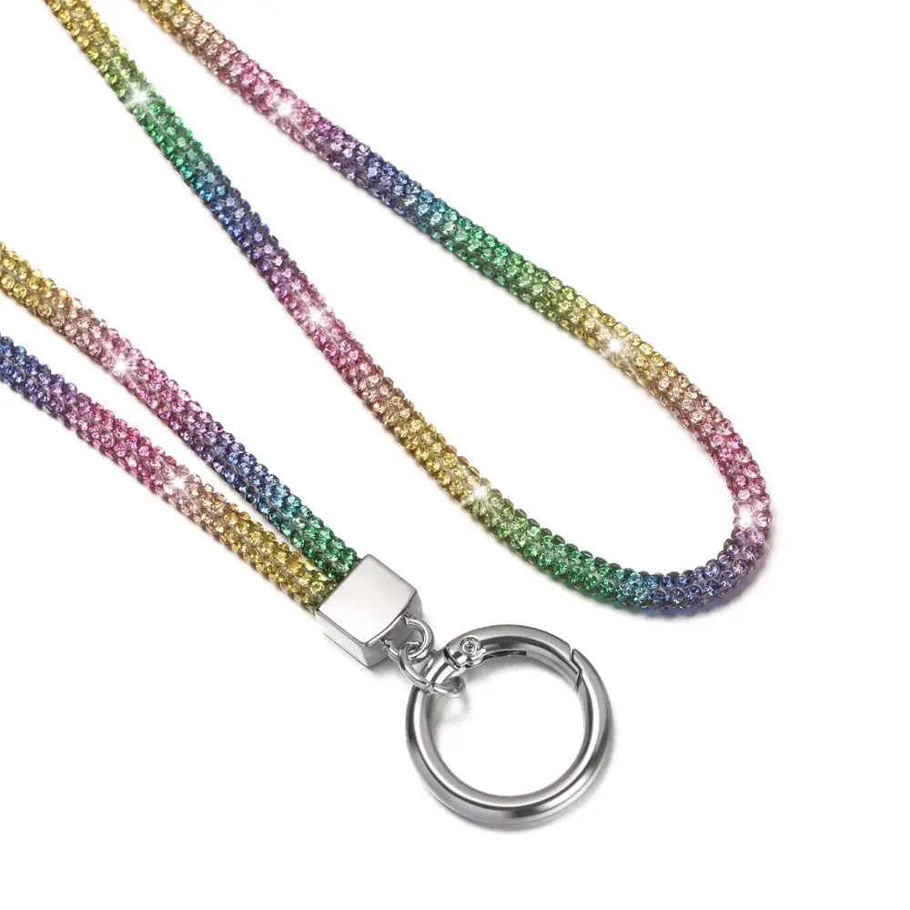 Glitter Bling Bling Keychain Bright Rhinestone Phone Lanyard Diamond Wrist Straps Hanging Cord Diamond Crystal Anti-lost Rope thumbnail 4