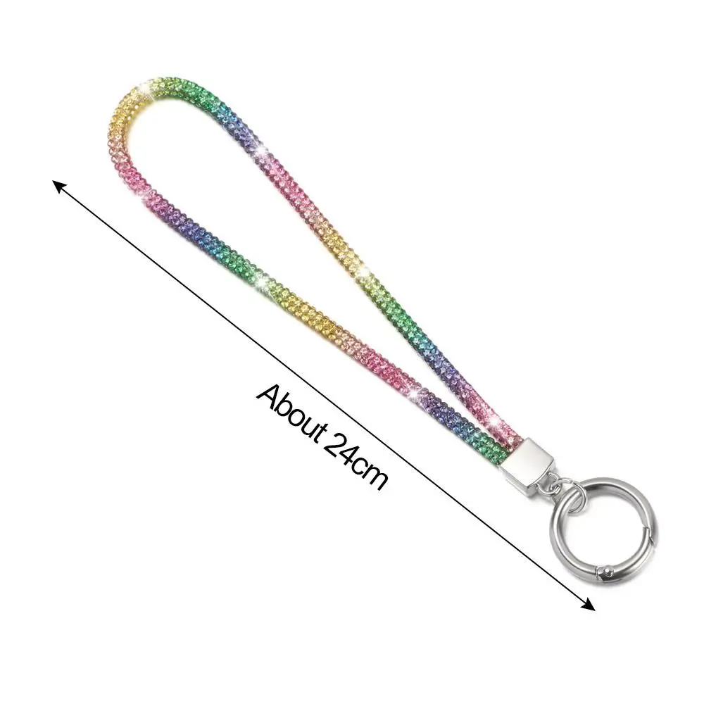 Glitter Bling Bling Keychain Bright Rhinestone Phone Lanyard Diamond Wrist Straps Hanging Cord Diamond Crystal Anti-lost Rope thumbnail 6