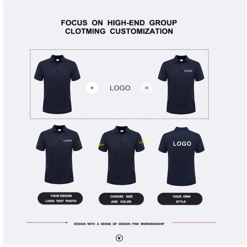 Summer Casual Breathable Polo Shirts Company Logo Custom Print Embroidery Personalized Design Men And Women Short-Sleeved Tops thumbnail 4