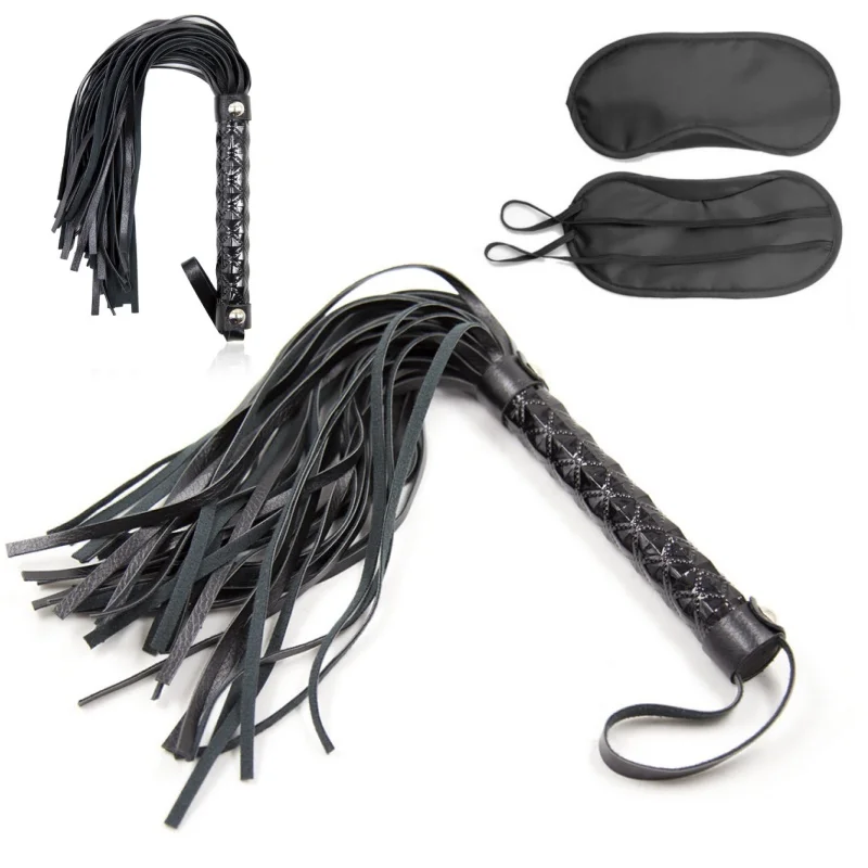 Adult Products Whip With Diamond Pattern Handle Bdsm Kits Slave Lash Flogger Spanking Erotic Games Blindfold Sex Toys For Women thumbnail 2