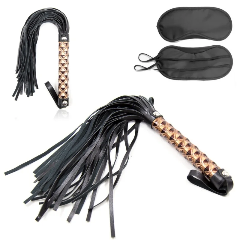 Adult Products Whip With Diamond Pattern Handle Bdsm Kits Slave Lash Flogger Spanking Erotic Games Blindfold Sex Toys For Women thumbnail 3