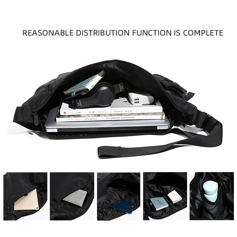 MOYYI INS Korean Style Men Messenger Bags Women Travel Casual Large Hobo Bag Waterproof Nylon Laptop Crossbody Shoulder Bag thumbnail 5