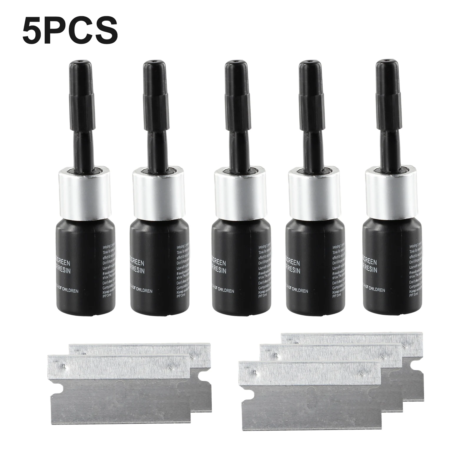 5PCS Automotive Glass Nano Repair Fluid Car Windshield Resin Crack Tool Kit Universal Car Windscreen Glass Scratch Crack Restore thumbnail 3