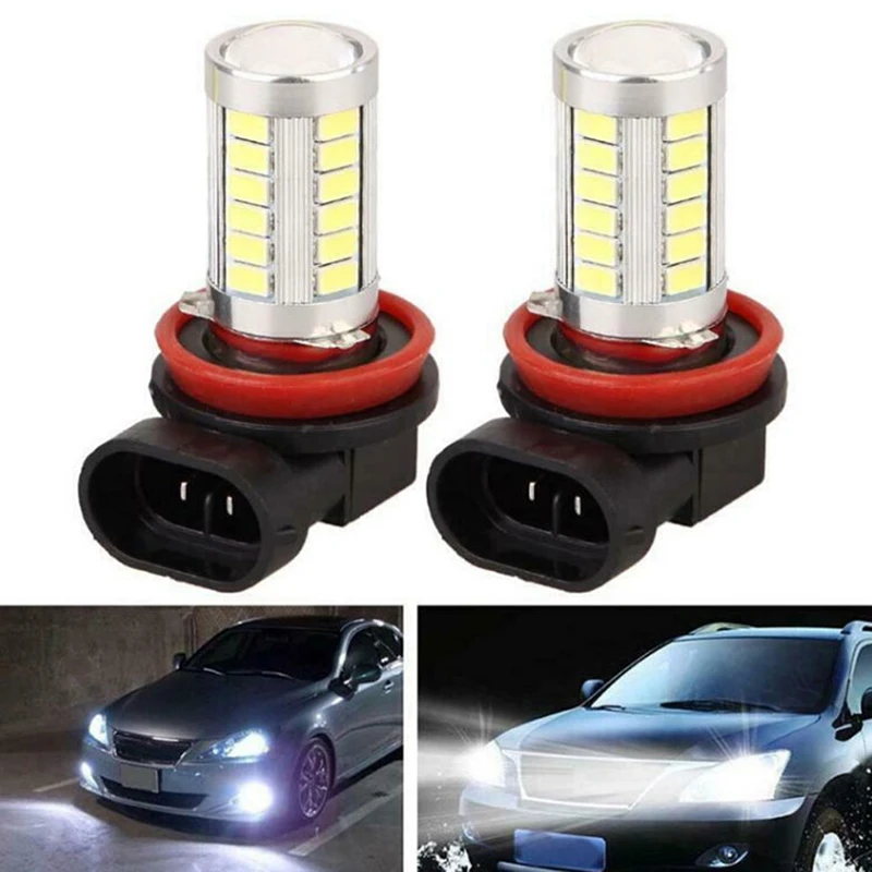 1Pc Super Bright H8/H11 33-LED White Car Fog Light Headlight Driving Lamp Bulb thumbnail 3