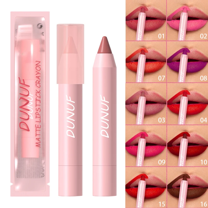 18-Colors Lipstick Pencil Waterproof Sexy Red Matte Contour Tint Lipstick Lasting Non-stick Cup Lipliner Pen Lip Makeup Cosmetic thumbnail 4