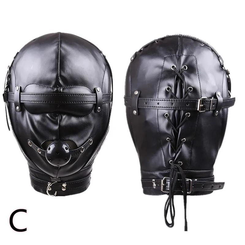 PU Leather Fetish Hood Headgear Sex Toys for Women BDSM Bondage Sex Mask Bdsm Toys Adult Games Sex Products for Adults thumbnail 4
