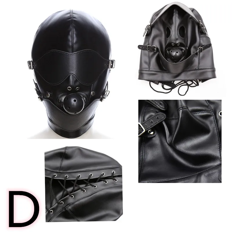PU Leather Fetish Hood Headgear Sex Toys for Women BDSM Bondage Sex Mask Bdsm Toys Adult Games Sex Products for Adults thumbnail 5
