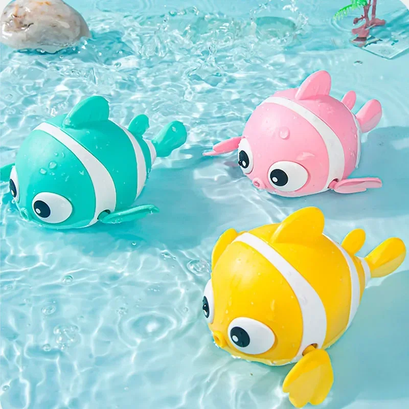 Bath Toys Cute Swimming Clown Fish Bath Toy for Toddlers Floating Wind Up Toys for Boy Girl New Born Baby Bathtub Toddler Toys thumbnail 6