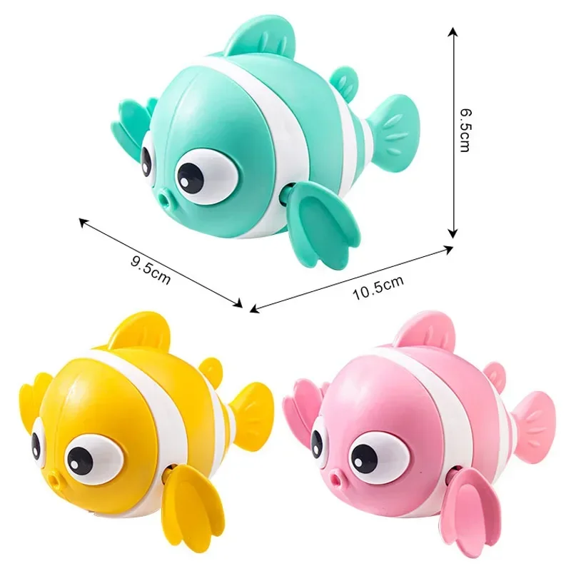 Bath Toys Cute Swimming Clown Fish Bath Toy for Toddlers Floating Wind Up Toys for Boy Girl New Born Baby Bathtub Toddler Toys thumbnail 5