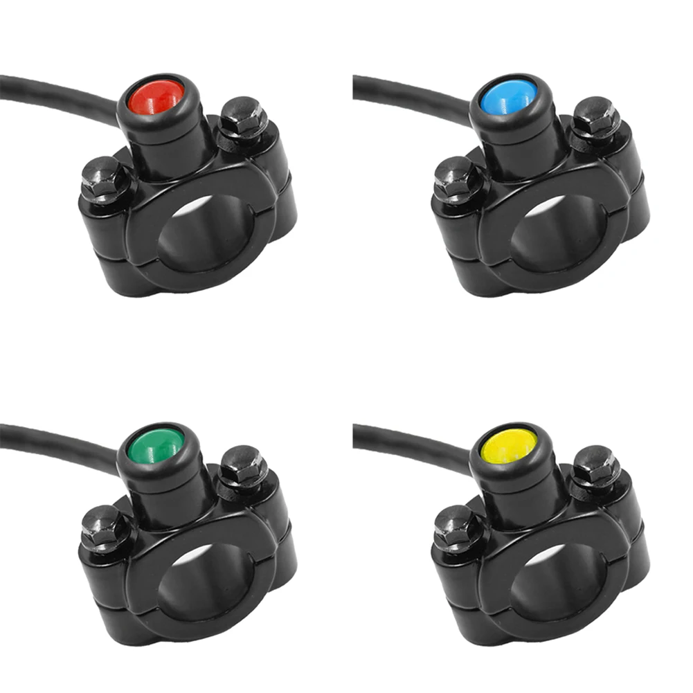 22mm 7/8" Motorcycle Switch Handlebar Mount Horn Headlight Strobe Momentary Switch Button Interruptor Moto Accessories thumbnail 5