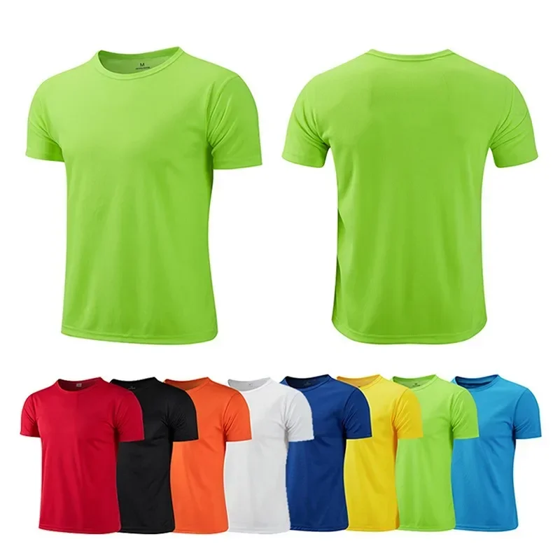 Quick-drying Round Neck Sport T-shirt Gym Fitness Shirt Trainer Running T-shirt Men Breathable Sportswear Костюм Женский Летний