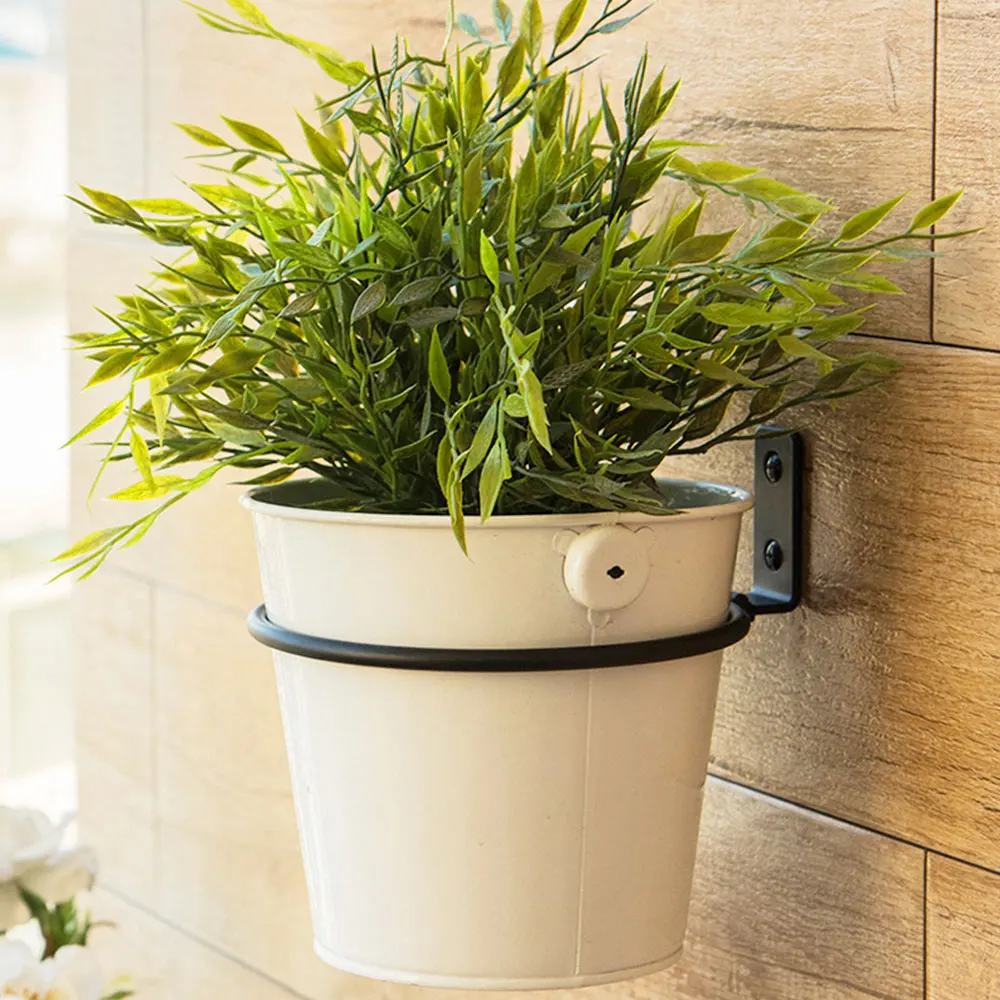 Wall Mounted Flower Pot Holder Ring  Easy Install Versatile Metal Plant Hook Flower Pot Stand for Indoor&Outdoor Decorative thumbnail 2