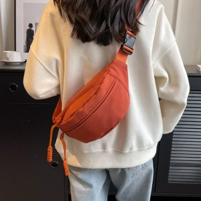 Chest Bags Banana Bag for Women Sling Crossbody Waist Pack Canvas Running Waist Bag Casual Fanny Packs Sport Half Moon Belt Bag thumbnail 4