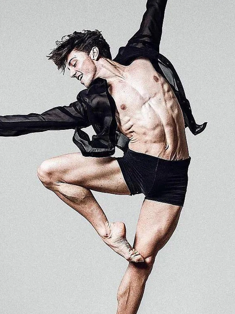 Professional Men Dance Safety Pants For Ballet Practice Dancewear Exercise yoga pants training exercises Two points Polyamide thumbnail 2