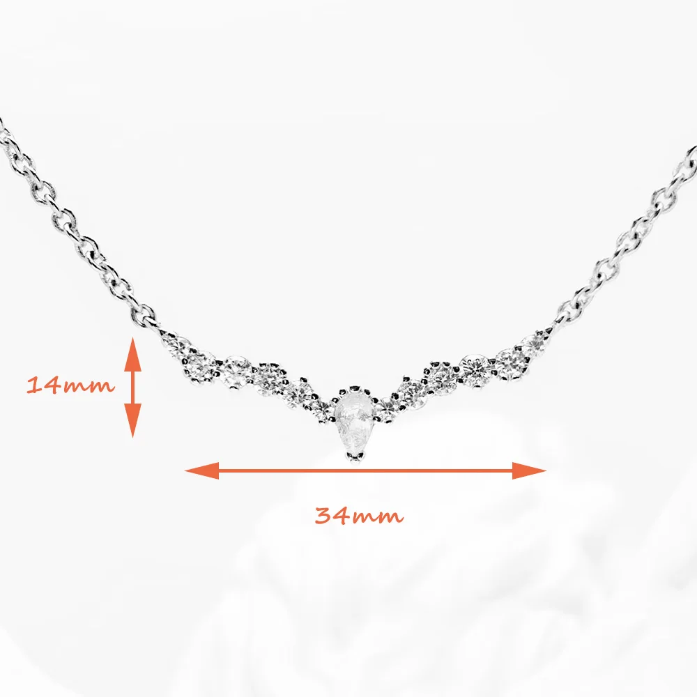 Water Drop Necklace And Earrrings Ice Crystals Brand New Winter Fine Jewelry Set 925 Sterling Silver Romantic Gift For Women thumbnail 2